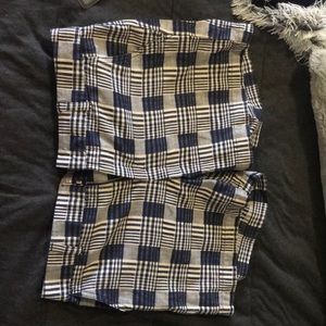 Grey and blue shorts